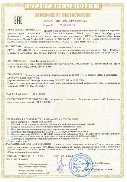 Сертификат RU С-CN.ЦЦ09.А.00547/21