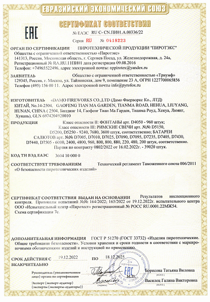 Сертификат RU C-CN.ПИ01.А.00336/22